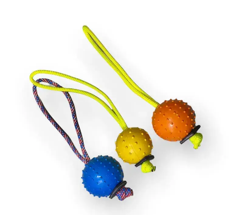 2 3/4-inch Rubber Ball on rope - Image 3